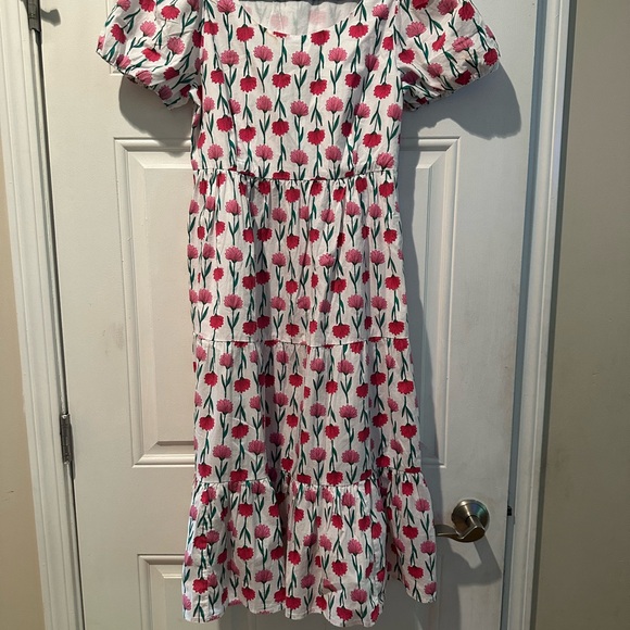 J. Crew Floral Maxi Dress - Red and Pink - Picture 10 of 12